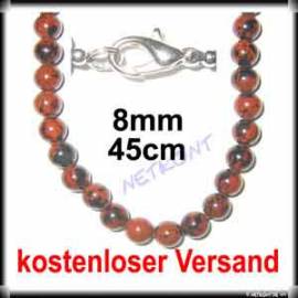 Kugelkette Mahagoniobsidian, mit 8mm Kugeln, 45cm NEU - Bild vergr��ern 