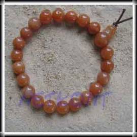Powerarmband Buddha- Kugelarmband Aventurin rot - Bild vergr��ern 