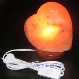 Salzkristall Herz Lampe Leuchte Salzlampe Salzleuchte Salz 2-3kg - Bild vergr��ern 