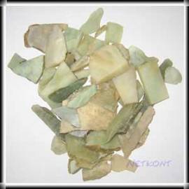 Serpentin Chips Rohsteine naturrein China 1kg - Bild vergrern 