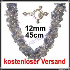 Splitterkette Iolith 45cm, Verschluss aus 925er Silber - Bild vergr��ern 