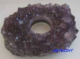 Teelichthalter Amethyst, Kristalle - Bild vergr��ern 