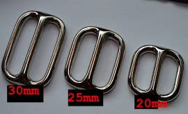 Schieber Metall 20 mm abgerundet - Bild vergr��ern 