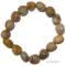 Trommelstein Armband Gl&uuml;cksbringer Fossiles Holz