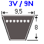 Schmalkeilriemen 3V/9N