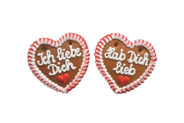 Lebkuchenherzen Spruch Ich liebe Dich 10 cm