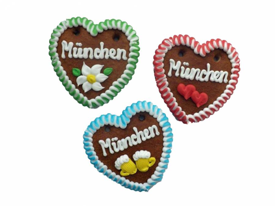 Lebkuchenherzen 10 cm Spruch München