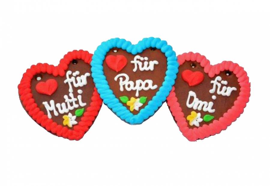 Wiesn Lebkuchenherzen Spruch Familie 13 x 14 cm ,Grosshandel