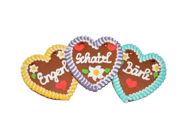 Wiesn Lebkuchenherz bayrisch bunt, Schatzl, Liabs Madl usw. 13 x 14 cm Manufaktur