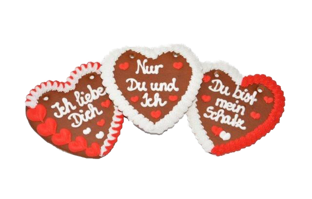 Wiesn Lebkuchenherzen Sprüche Liebe sortiert,im Karton,Lieferant