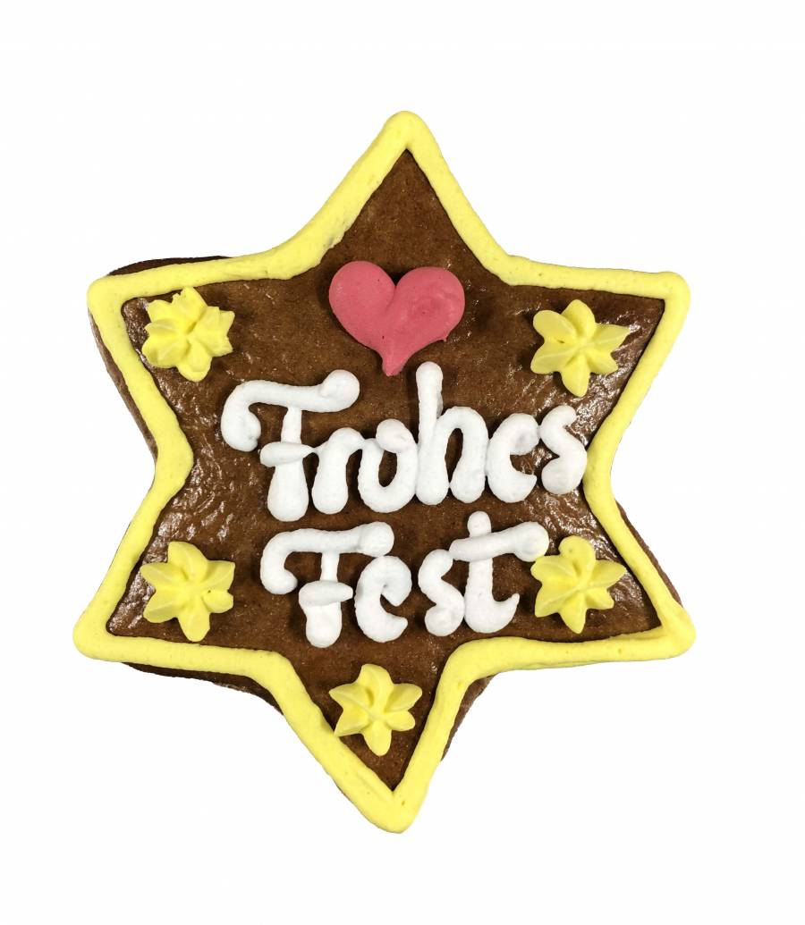 Lebkuchen Stern 11 x 12 cm mit Wunschtext