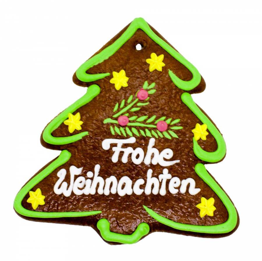 Lebkuchen Tannen 18 x 18 cm mit Wunschtext