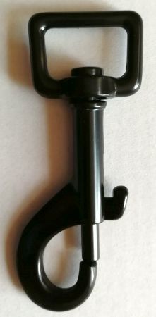 Karabinerhaken schwarz 20mm