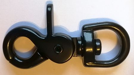 Scherenkarabinerhaken 13 mm schwarz