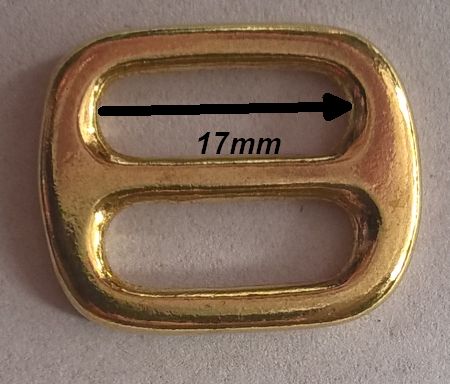 Schieber Messing abgerundet 17 mm