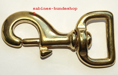 Karabinerhaken Messing 20 mm