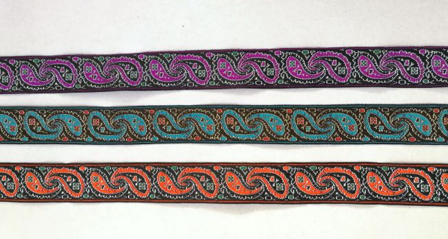 Webband paisley 3 Farben  